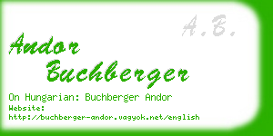 andor buchberger business card